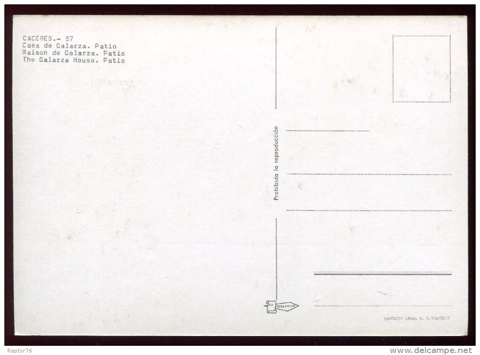 CPM Neuve Espagne CACERES Torre De Galarza Patio Maison De Galarza Le Patio - Cáceres