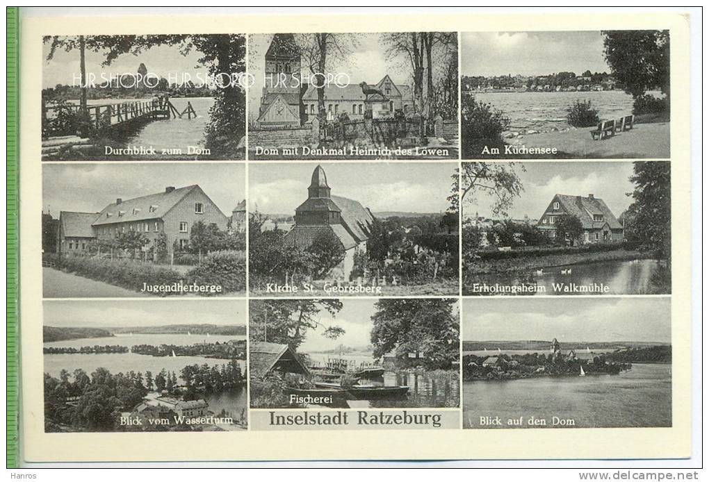 „Ratzeburg, Inselstadt“  Um 1930 /1940, Verlag: Ferd. Lagerbauer&Co., Hamburg 33, Nr. 20,  Ungebrauchte Karte - Ratzeburg