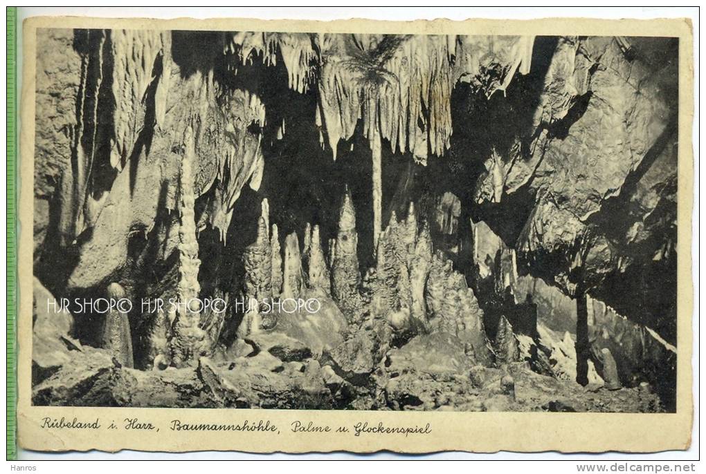 „Rübeland Im Harz, Baumannshöhle.“  Um 1920 /1930 , Postkarte Verlag: U. Bornemann, Blankenburg - Harzgerode