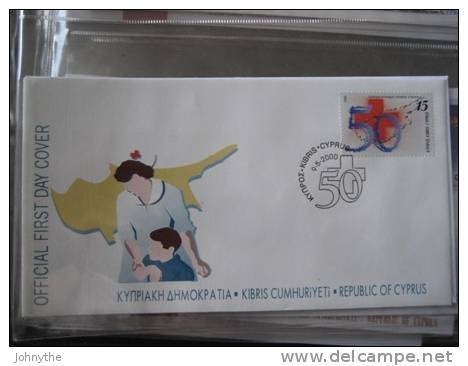 Cyprus 2000 50 Years Of Cyprus Red Cross FDC - Briefe U. Dokumente