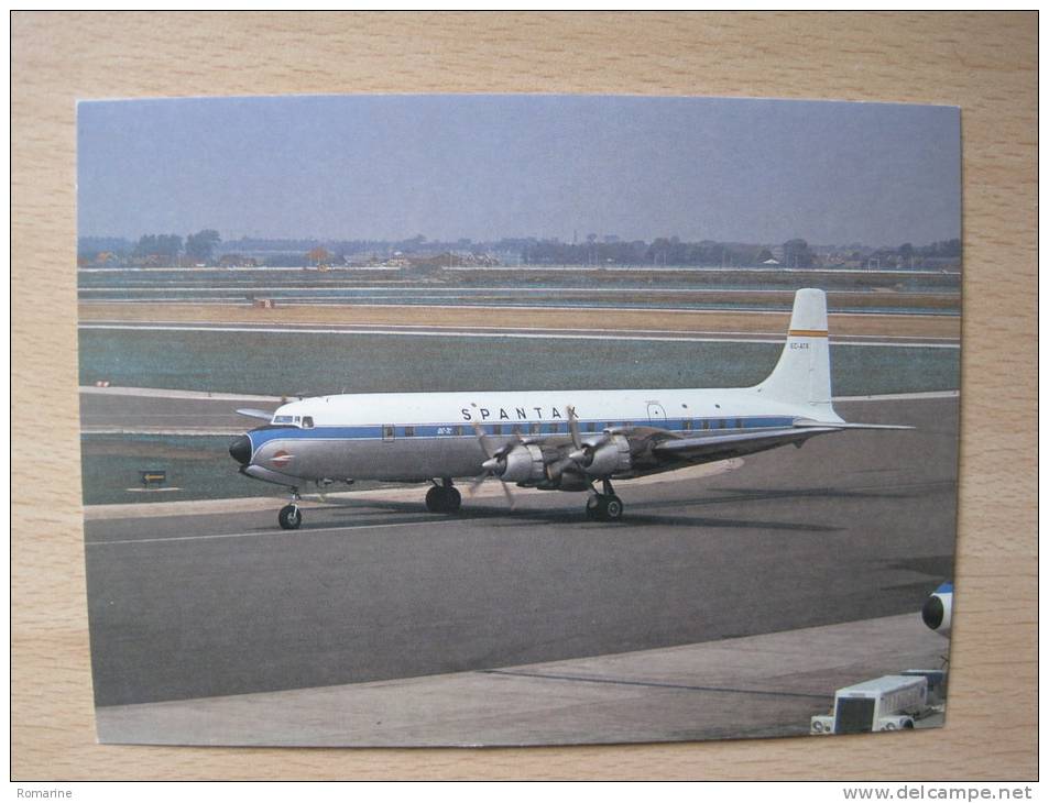 CPM DOUGLAS DC-7C SPANTAX AT SCHIPHOL AIRPORT THE NETHERLANDS JULY 1971 - 1946-....: Moderne