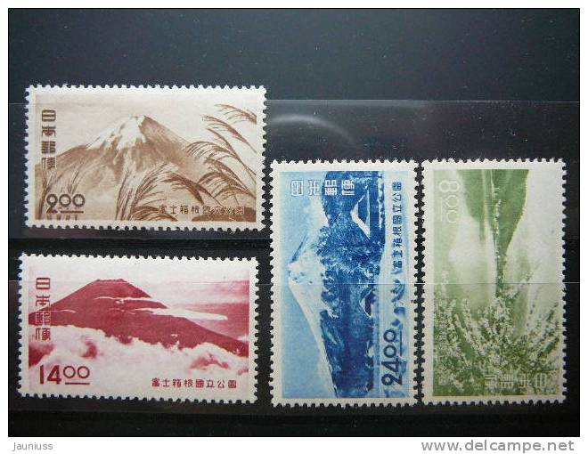 National Park Fuji-Hakone # Japan 1949 MNH #Mi. 452/5 - Neufs