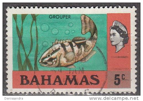 Bahamas 1971 Michel 322XI O Cote (2004) 0.90 Euro Poisson Cachet Rond - 1963-1973 Autonomie Interne