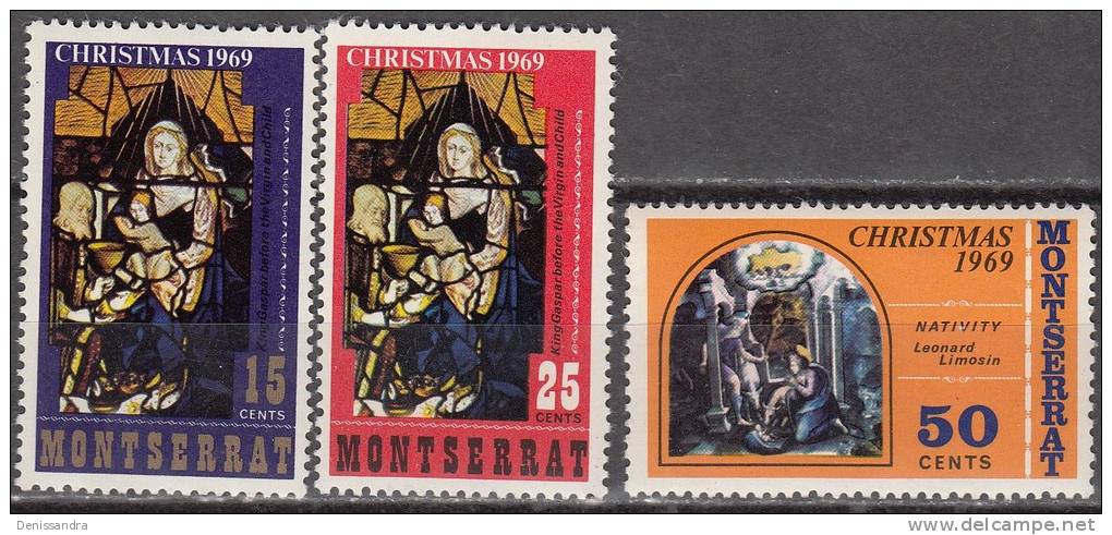 Montserrat 1969 Michel 223 - 225 Neuf ** Cote (2004) 1.00 Euro Noël - Montserrat