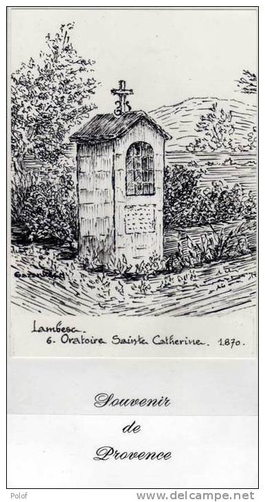 LAMBESC (13)-  Photo Gravure  - 6 - Oratoire Ste Catherine  1870 -  Ill. M. Gazanhes (VP568) - Estampes & Gravures