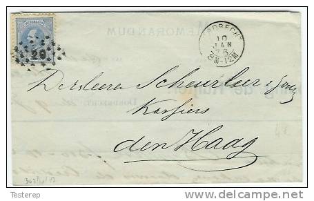 5 Cent Van Dordrecht 10 Jan 1876  Naar DEN HAAG - Cartas & Documentos