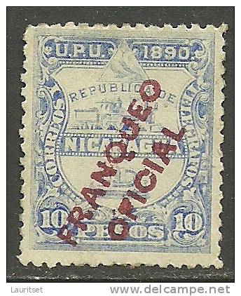 NICARAGUA U.P.U. 1890 Dienstmarke Duty Tax Michel 4 (*) - Nicaragua