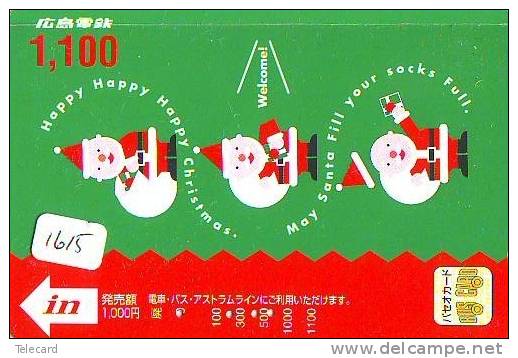 Carte Prepayee JAPON * NOËL (1615) MERRY CHRISTMAS  Prepaid Card Japan * Karte WEIHNACHTEN * KERST NAVIDAD * NATALE - Kerstmis