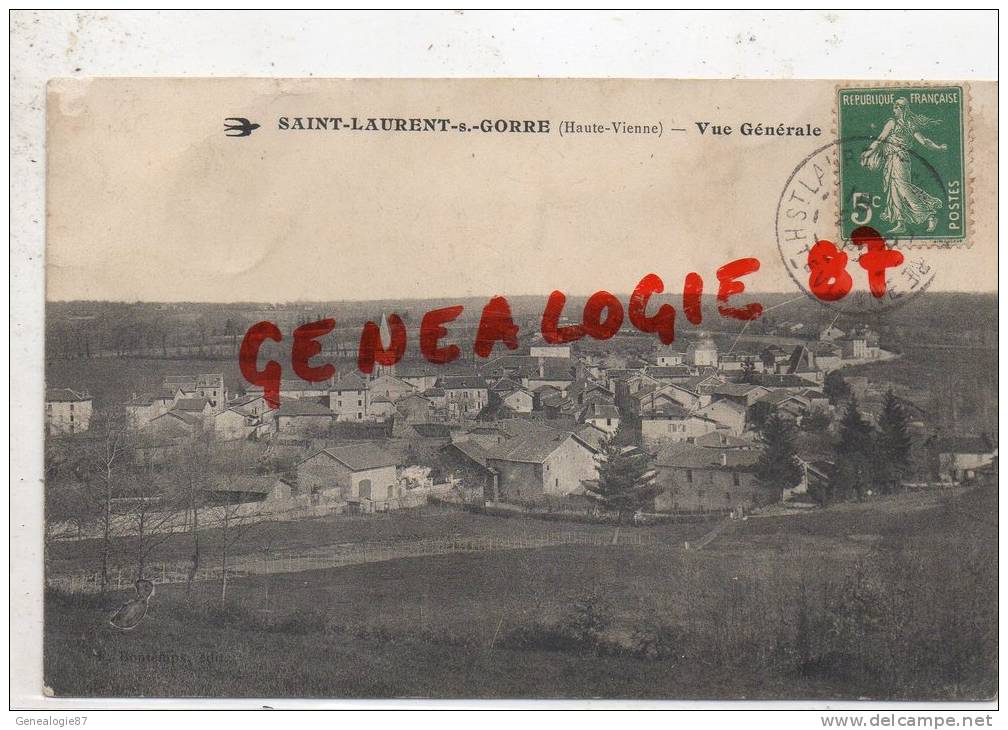 87 - SAINT LAURENT SUR GORRE -  VUE GENERALE  - EDITEUR  BONTEMPS - Saint Laurent Sur Gorre