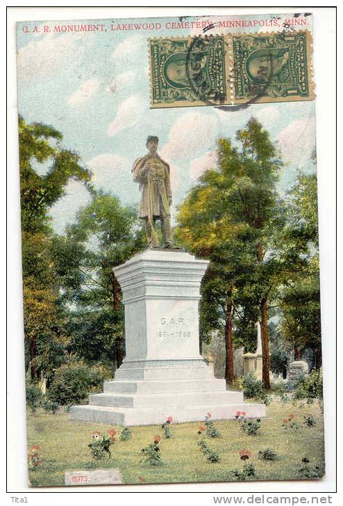 D10128 - G.A.R. Monument, Lakewood, Cemetery, Minneapolis - Minneapolis