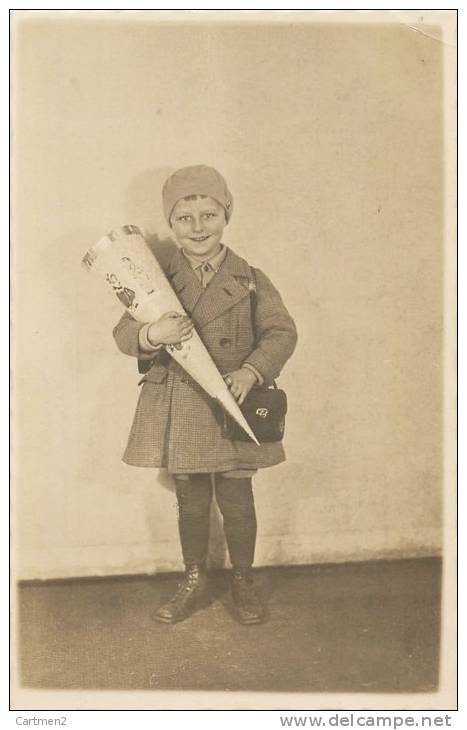 CARTE PHOTO : ENFANT ET " CORNET SURPRISE " CADEAUX JOUETS BOULANGERIE JEU - Jeux Et Jouets