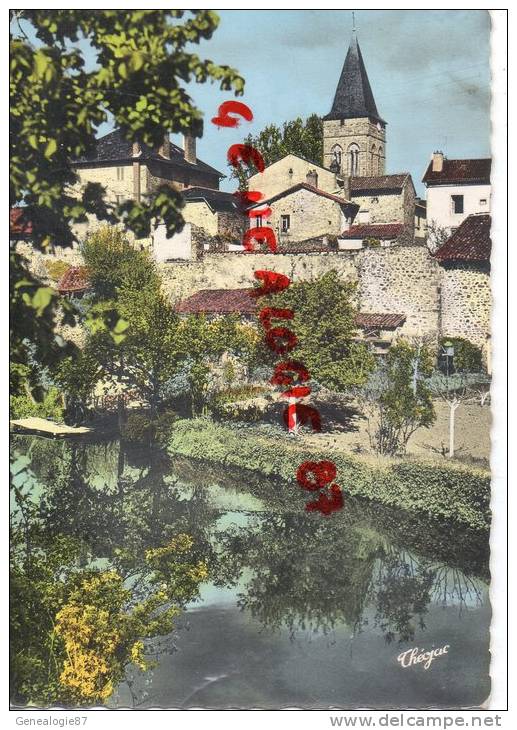 87 - ST - SAINT LAURENT SUR GORRE -  VUE SUR L' EGLISE - LES BORDS DE LA GORRE - EDITEUR THEOJAC - Saint Laurent Sur Gorre
