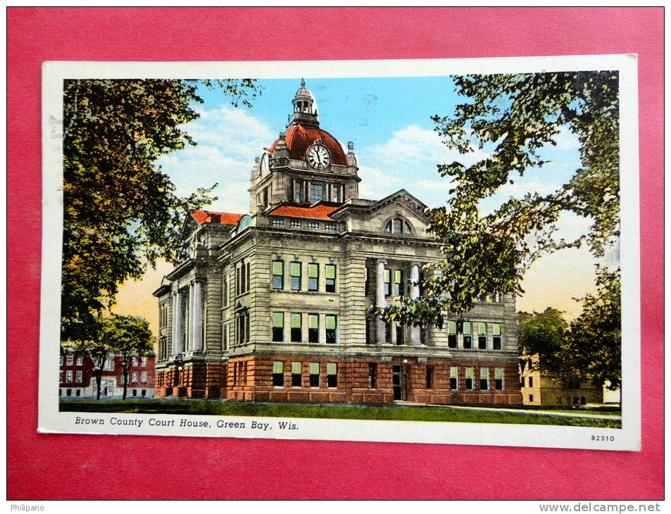 Wisconsin > Green Bay  Brown County Court House 1946 Cancel  ===== ====-ref 756 - Green Bay