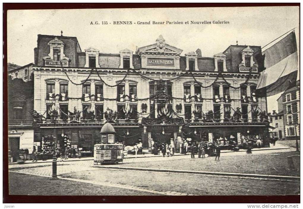 Cpa Du 35 Rennes Grand Bazar Parisien Et Nouvelles Galeries      BHU29 - Rennes