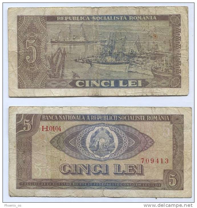 ROMANIA - 5 Lei, 1966. - Roumanie