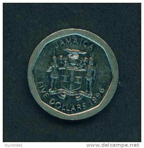 JAMAICA  -  1996  5 Dollars  Circulated  As Scan - Jamaica
