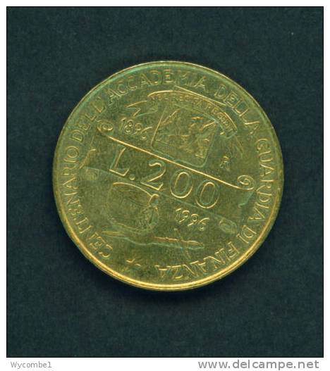 ITALY  -  1996  200 Lira  Circulated  As Scan - 200 Lire