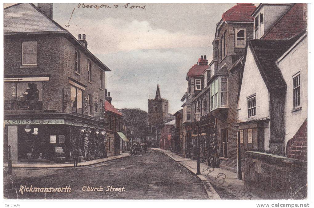 Rickmansworth Church Street Wishing You All Joy ...(1904) - Hertfordshire