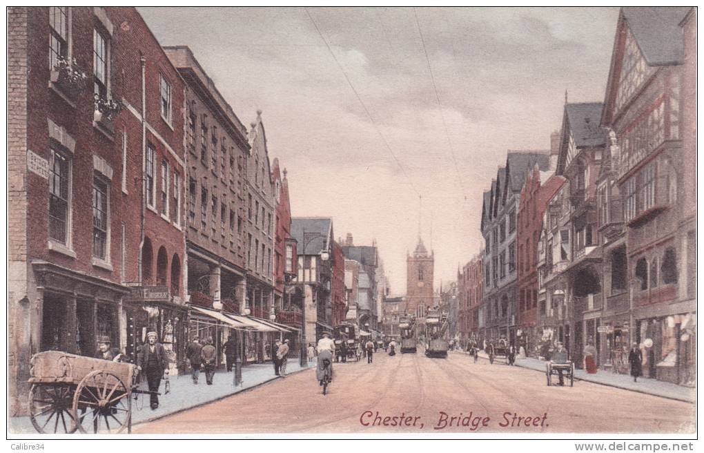 CHESTER Bridge Street Tramway 1907 - Chester