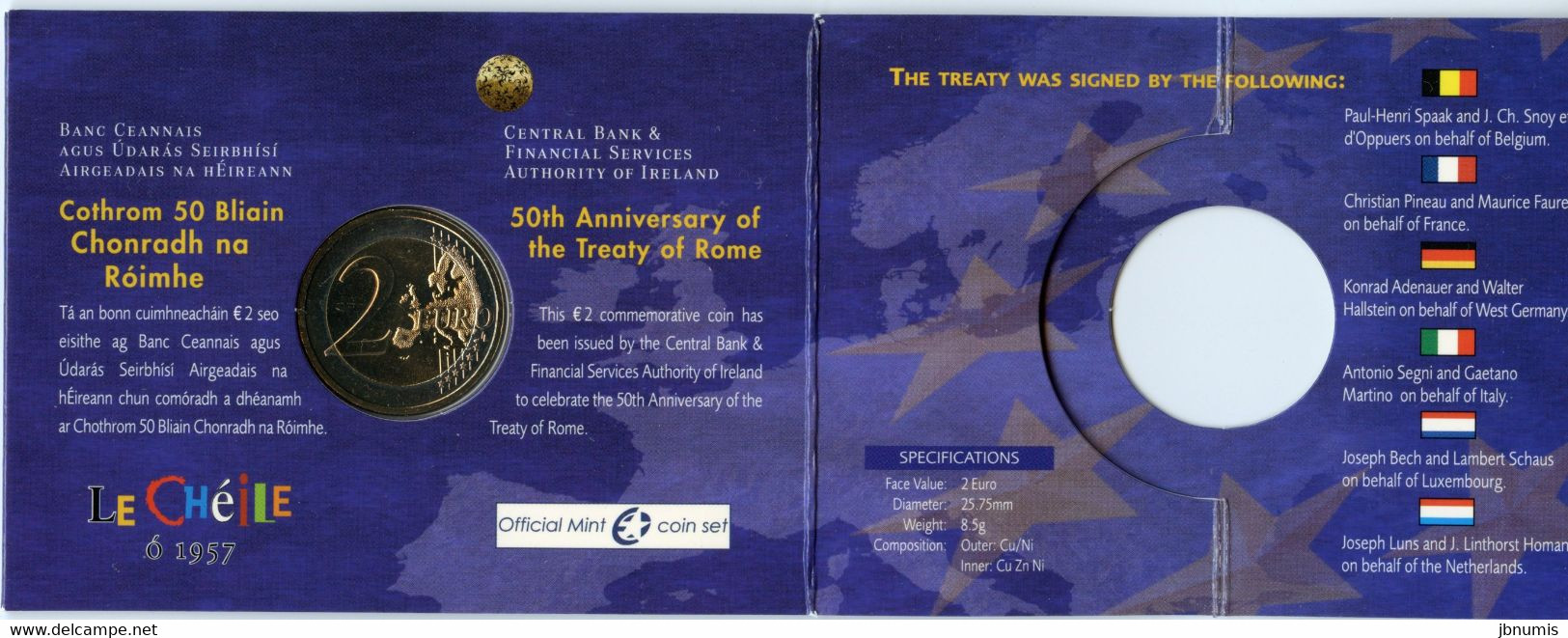 Irlande Ireland Eire 2 Euro 2007 Coin Card Coffret Officiel BU - Ierland
