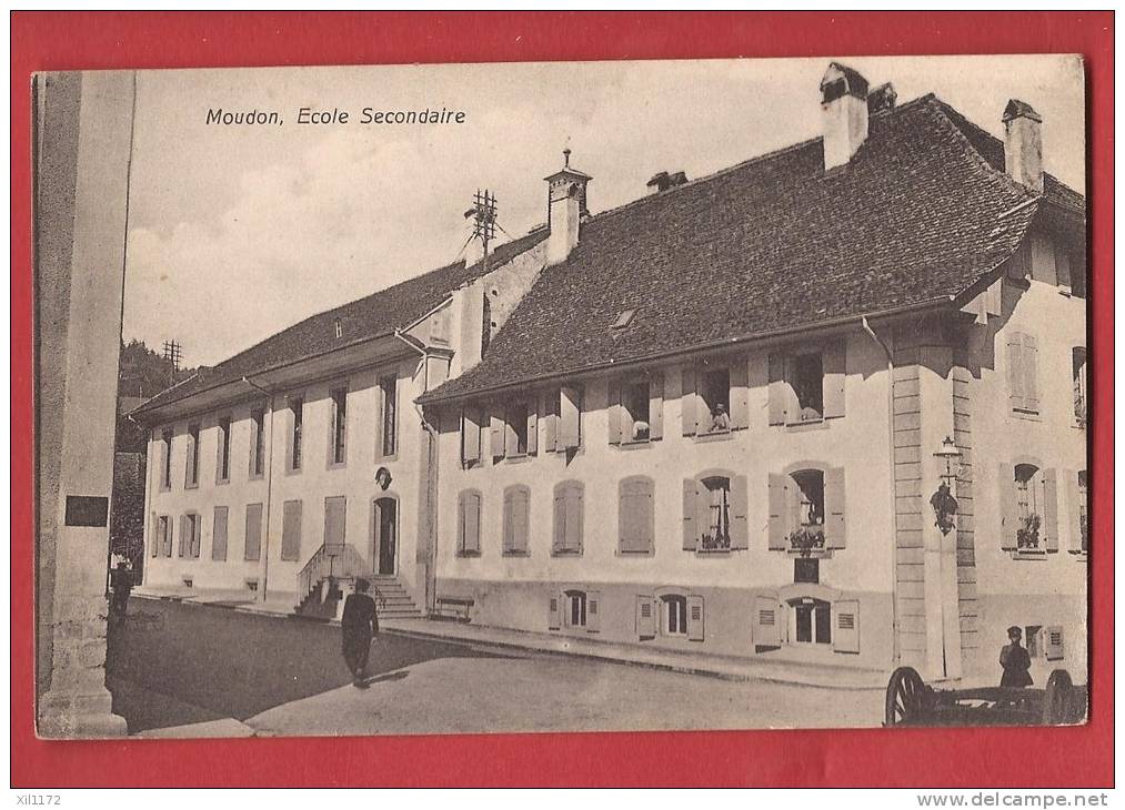 C0328 Moudon, Ecole Secondaire, Militaires. Non Circulé. Trolliet 2965 - Moudon