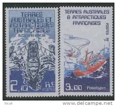 FRENCH ANTARCTICA 1986 Ships SG212-3 UNHM EY522 - Nuevos