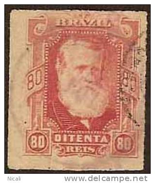 BRAZIL 1878 80r Pedro White Beard SG 60 U JD55 - Gebraucht