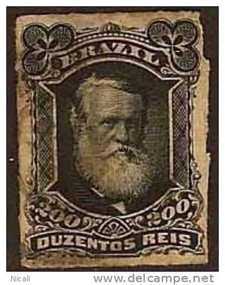 BRAZIL 1878 200r Pedro White Beard SG 62 U JD63 - Used Stamps