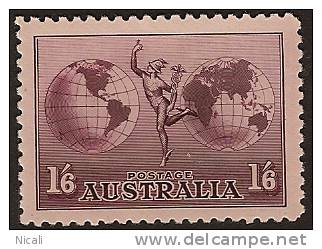 AUSTRALIA 1934 1/6 Hermes P11 SG 153 HM RO221 - Nuevos