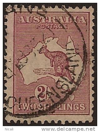 AUSTRALIA 1926 2/- Maroon Roo SG 110 U RO164 - Used Stamps