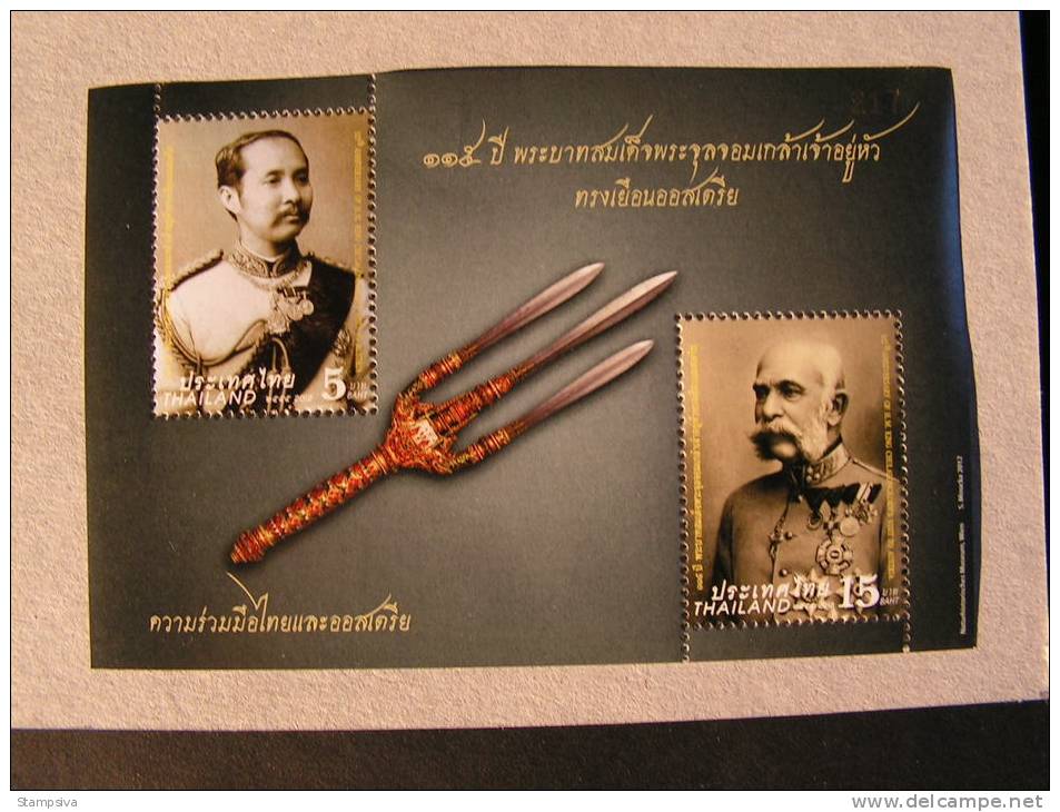 ==  Thailand , 2012  Block Kaiser Franz & King ** MNH - Thailand