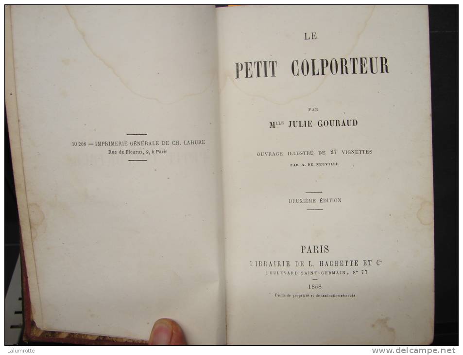 Liv94. Le Petit Colporteur Par Julie Gouraud, Illustré De 27 Vignettes Par A. De Neuville. 1868 - 1801-1900