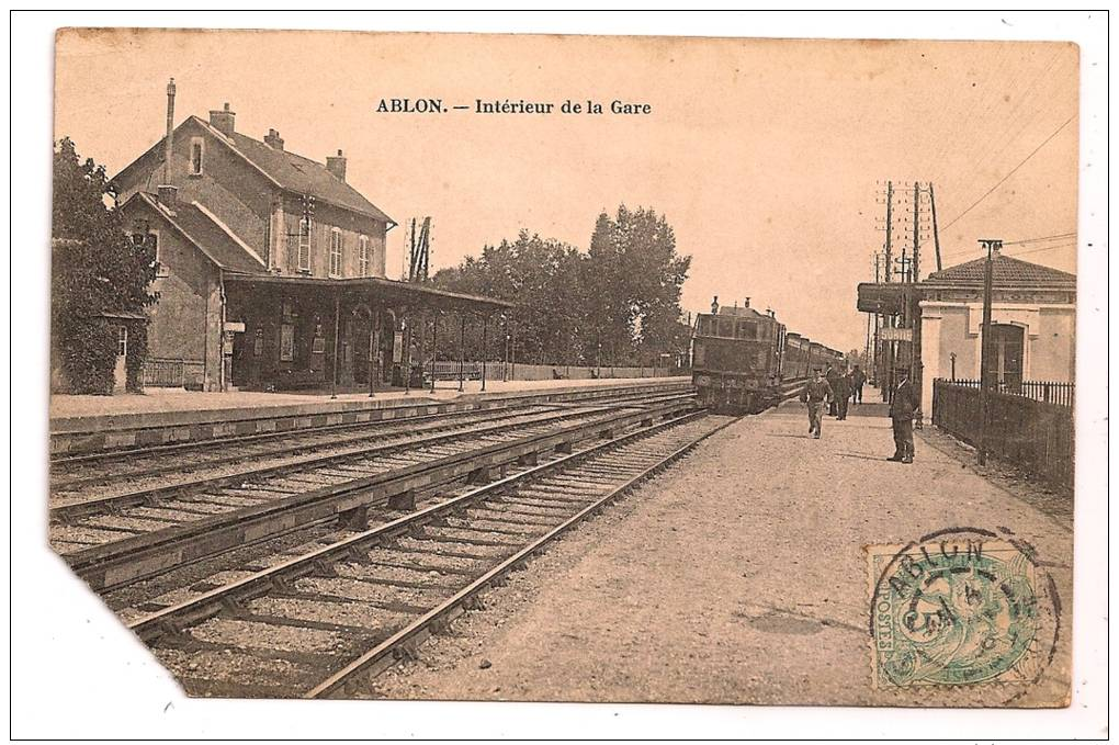 ABLON - Intérieur De La Gare - Animée - Train - En L'état - Coin Coupé - - Ablon Sur Seine