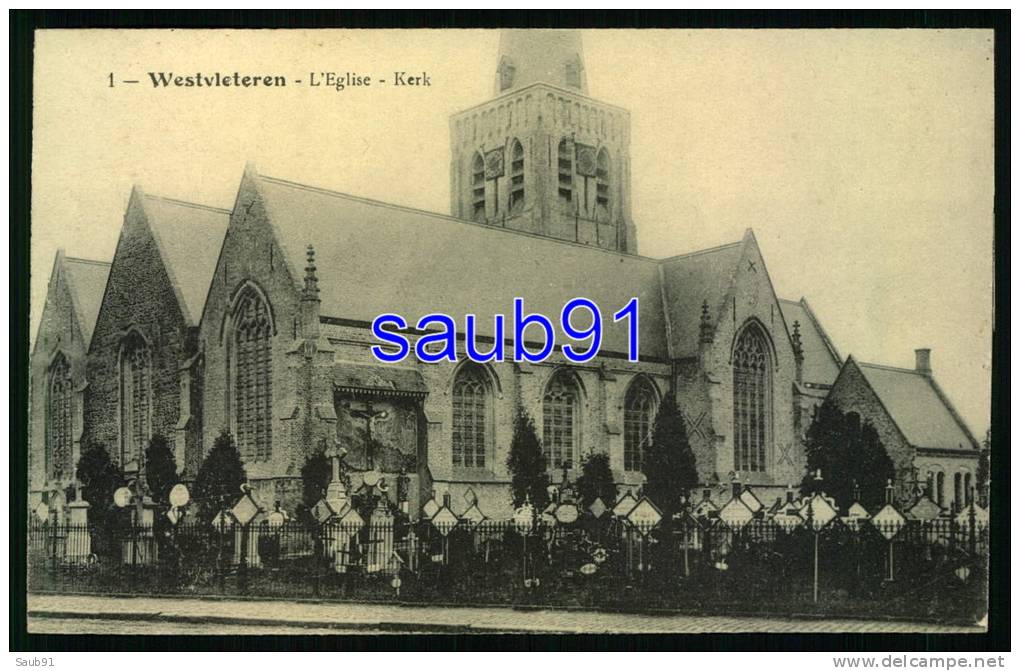 Vleteren  - Westvleteren -  L' Eglise  - Kerk -  Guerre 1914-1918  - Réf :27772 - Vleteren
