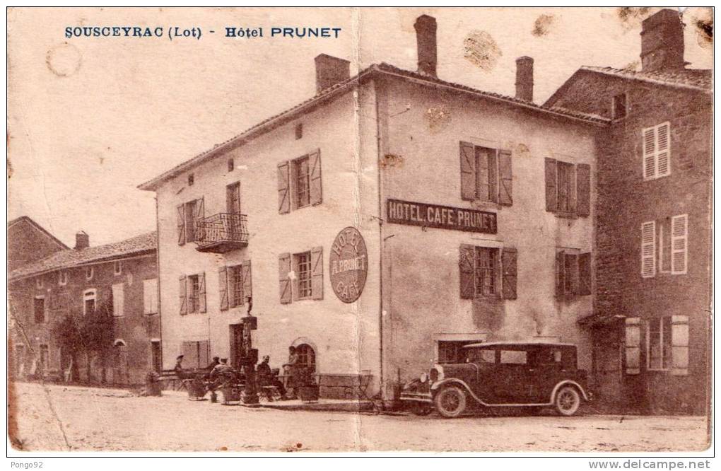 Cpa SOUSCEYRAC, L'hôtel Prunet   (14.76) - Sousceyrac