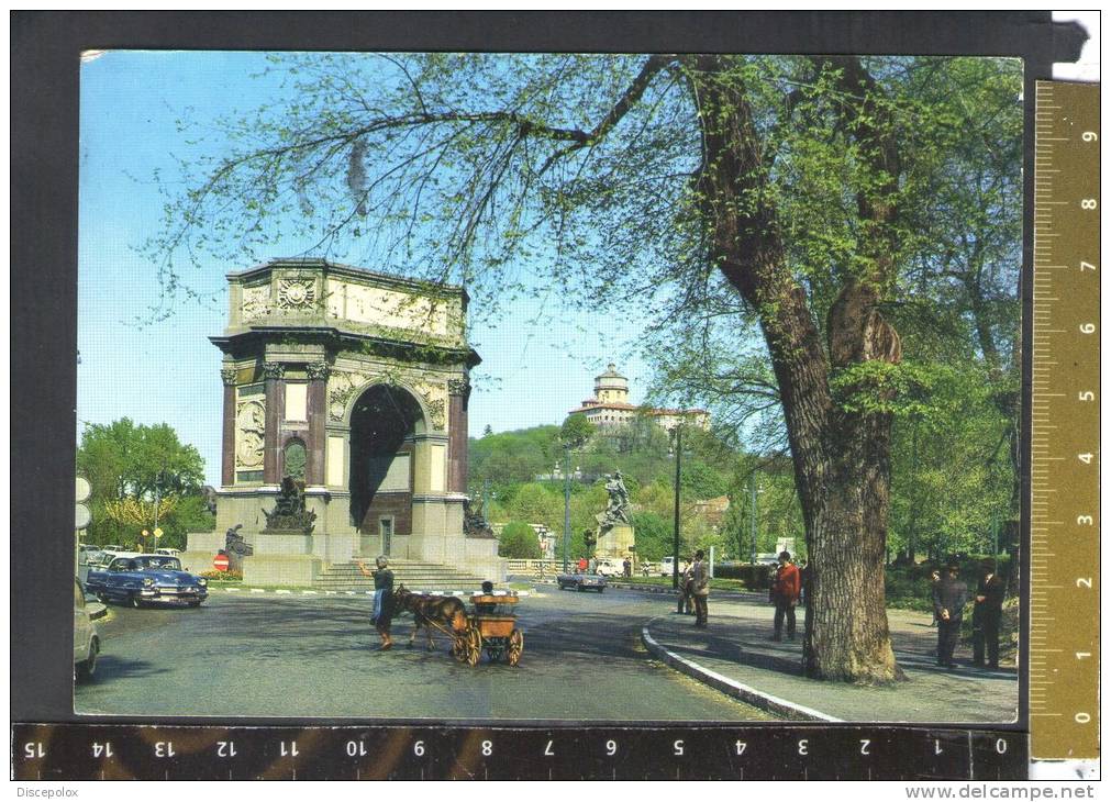 D1831 Torino, Arco Dei Caduti E Monte Dei Cappuccini - Carrozza E Auto Car Voiture  / Viaggiata - Via P. Giulia 123 - Altri Monumenti, Edifici