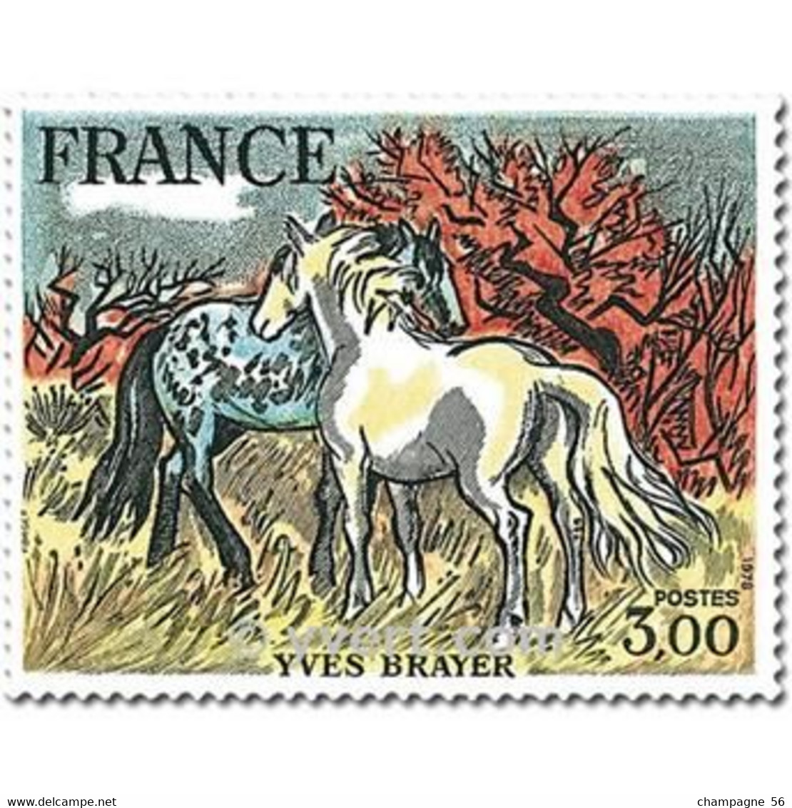 VARIÉTÉS FRANCE PREMIER JOUR 1978  YVES BRAYER OEUVRE ORIGINALE 9 DÉCEMBRE 1978  PARIS - Storia Postale