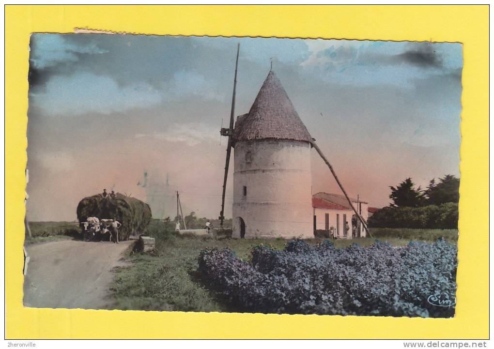 CPSM - LA BRée ( Ile D'Oleron ) - La Rentrée Des Foins - Moulin à Vent - Autres & Non Classés