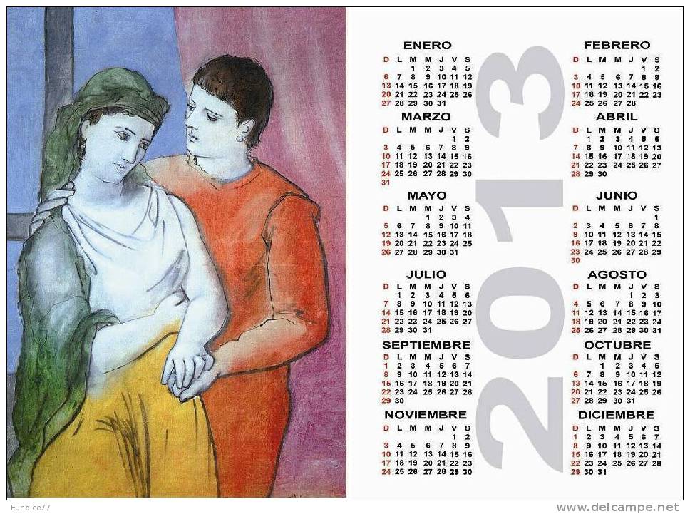 Calendar Pocket 2013 Picasso - 25 Differents Calendars 6,7x9,7 Cm. Aprox. - Groot Formaat: 2001-...