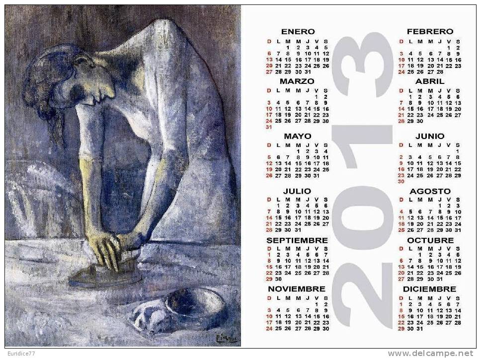 Calendar pocket 2013 Picasso - 25 differents calendars 6,7x9,7 cm. aprox.