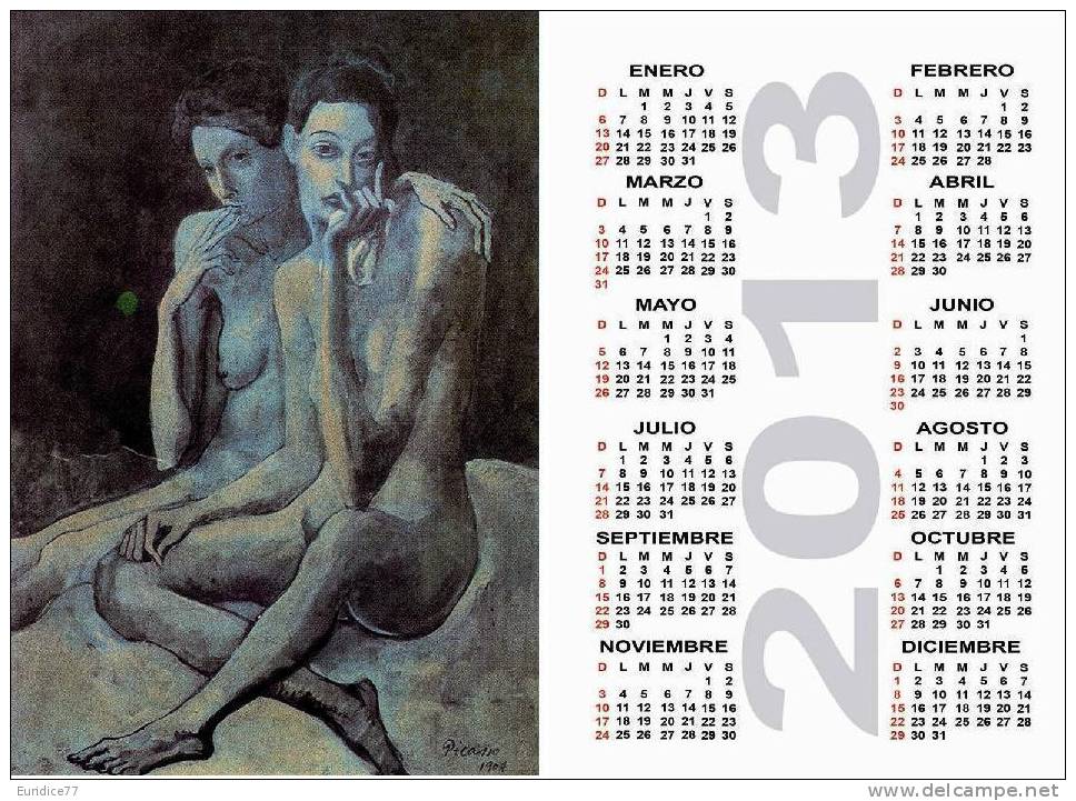 Calendar pocket 2013 Picasso - 25 differents calendars 6,7x9,7 cm. aprox.