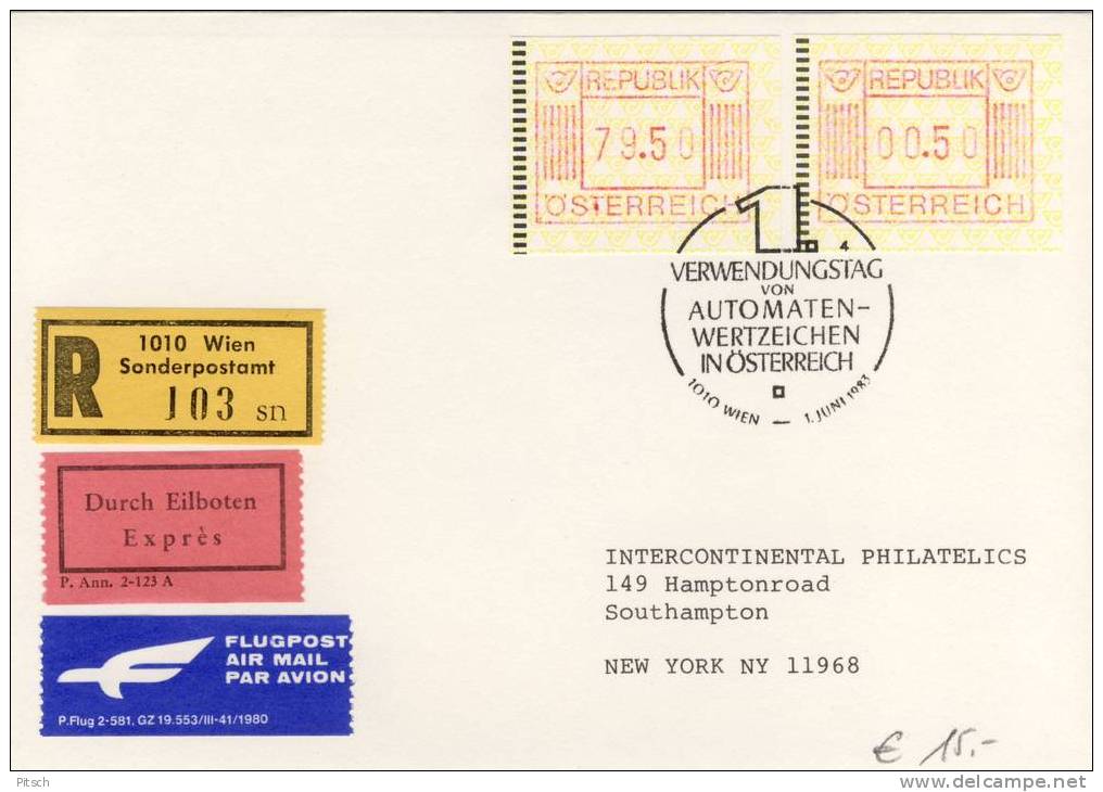 Austria - 1983 ATM Highest Value On FDC - Lettres & Documents