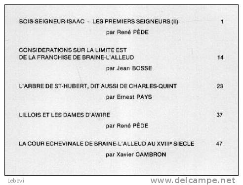 "BRAINE-L´ALLEUD Et Son Histoire" Fascicule N°19 - Ed. Ass. Du Musée De D B-L´A. (1987)  Table Des Matières : Voir Image - Belgique