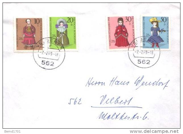 Germany - Mi-Nr 571/574 Umschlag Gestempelt / Cover Used (r845)- - Bambole