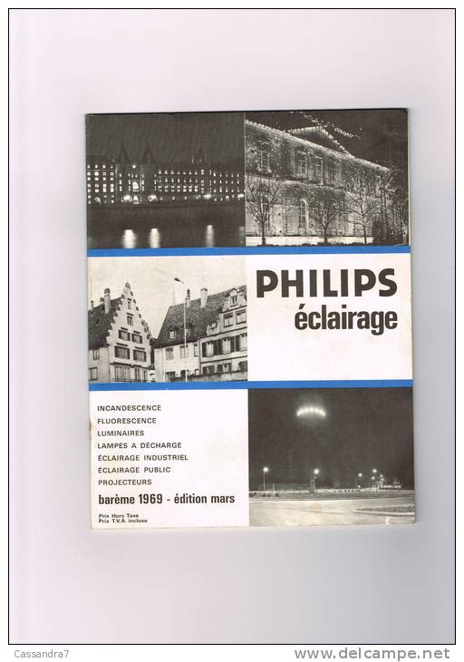 PHILIPS  Eclairage  -  Barème  1969  -  édition Mars - Philips S.A. - Paris - Autres & Non Classés