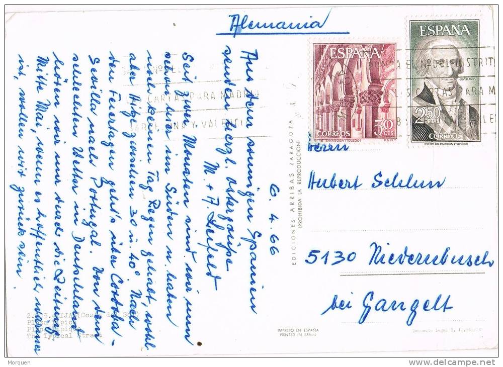 0243. Postal MIJAS (Malaga) 1966. Pueblo Tipico Turismo - Málaga