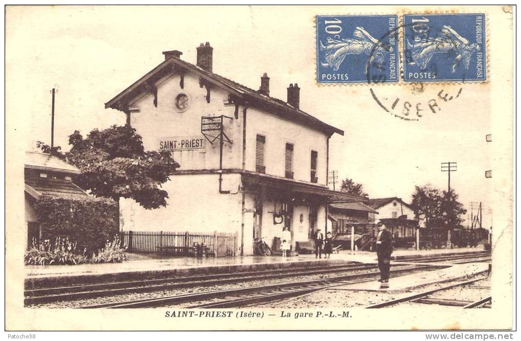 38 - SAINT-PRIEST - Isère - La Gare P.L.M. - Altri & Non Classificati