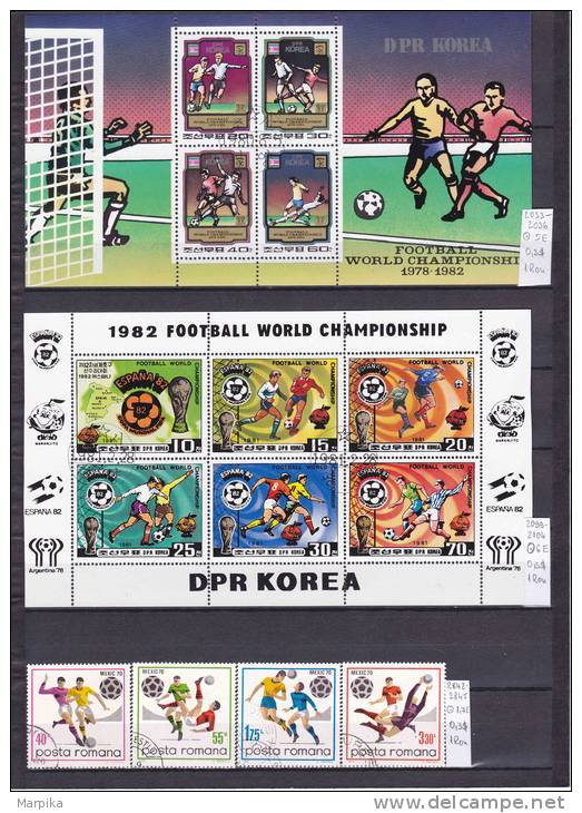 SOCCER World Wide, 28 Full Sets Or Miniature Sheets, Over 103 Stamps - Collezioni (in Album)