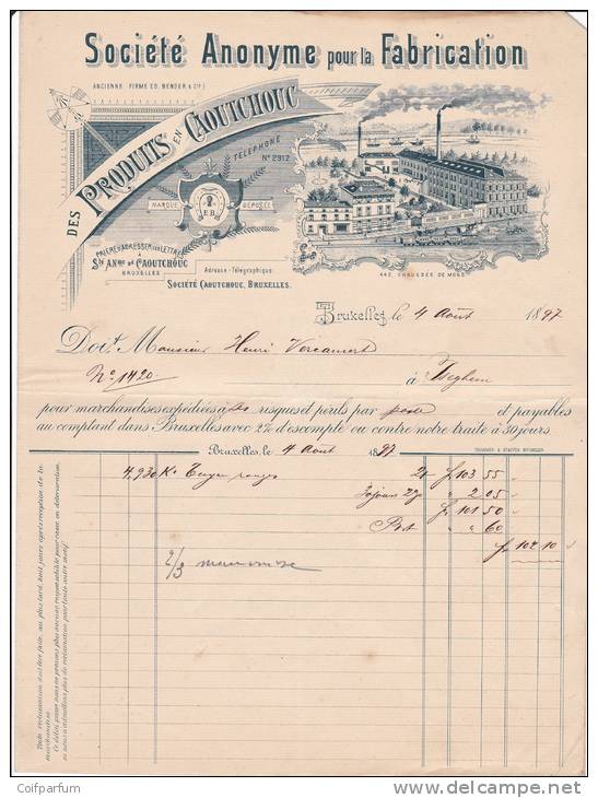 PRODUITS EN CAOUTCHOUC / BRUXELLES 1897  (F497) - 1800 – 1899