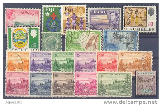 Great Britain Former Colonies Fiji,Nyasaland,Grenada,Norfolk Island USED - Fiji (...-1970)